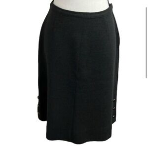 𝅺euc, Gray, A-Line, Sweater Stretch Skirt, Size 12, Side Zipper